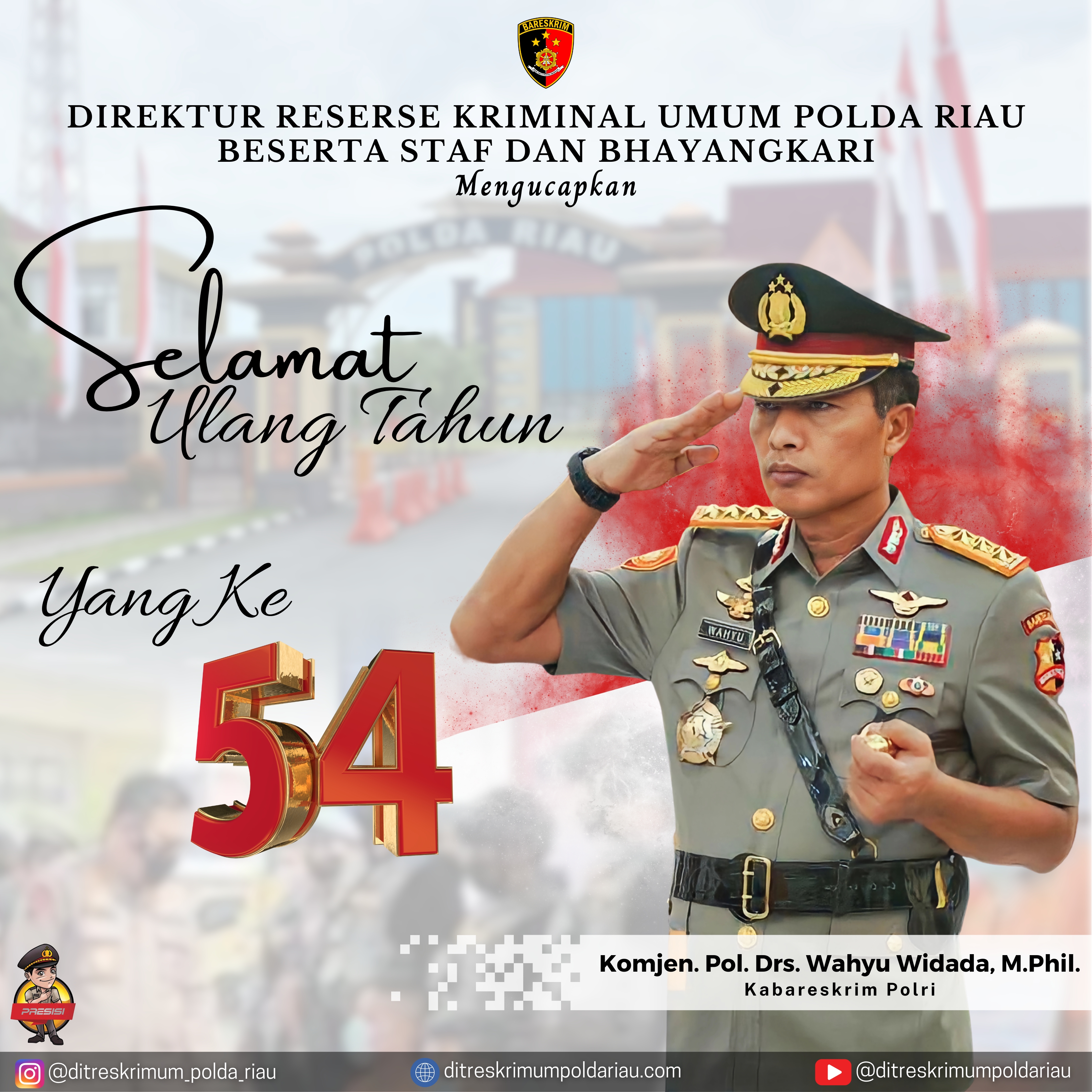 SELAMAT ULANG TAHUN KABARESKRIM YANG KE-54
